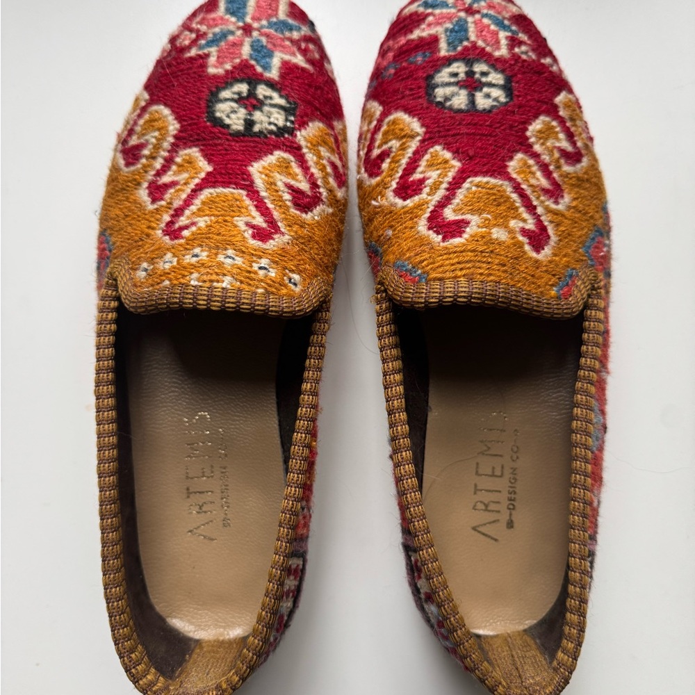 Artemis Design Co. Multicolor Kilim Loafers size 37 - Picture 2 of 4